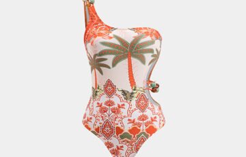 Coconut Palm Print Swimwear Set (5)