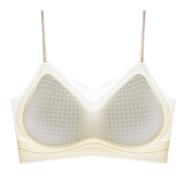 Ice silk bra vest with cooling nylon fabric and casual bralette design
