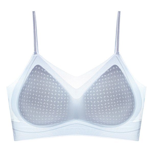 Ice silk bra vest with cooling nylon fabric and casual bralette design