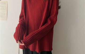 Idle Style Mock Neck Loose Thick Sweater (6)