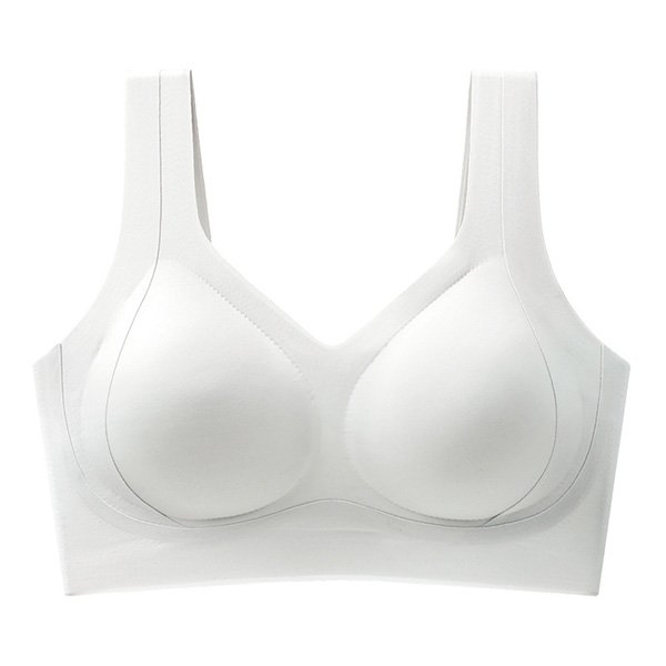 Seamless lift bra with vest style back and natural latex push-up cup