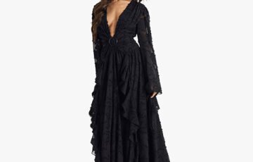 Textured Split Cut Out Maxi Dress (2)