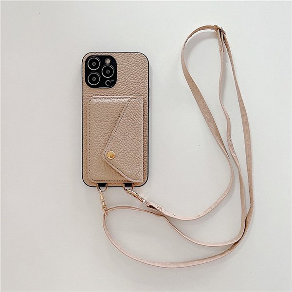 Litchi Crossbody iPhone 16 Pro Max Case 6
