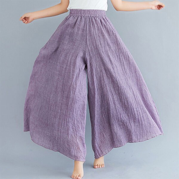 Elegant High-Waist Wide-Leg Culottes