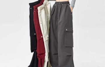 Womens Loose Sports Pants-Milky White Black (2) Womens Loose Sports Pants-Milky White Black (2)