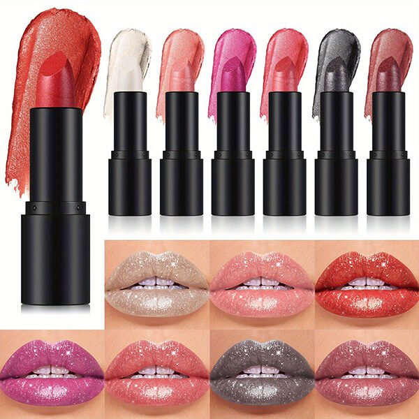 7-Color Gothic Pearl Lipstick And Cheek Tint (9) 7-Color Gothic Pearl Lipstick And Cheek Tint