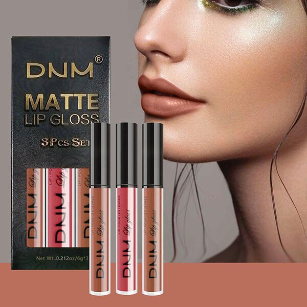 DNM Matte Velvet Liquid Lipstick Set 3pcs (1) DNM Matte Velvet Liquid Lipstick Set 3pcs