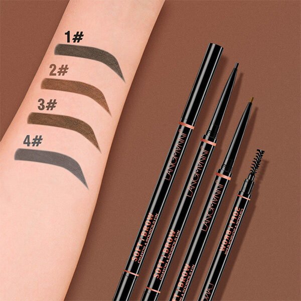 Langmanni Dual-Ended Waterproof Eyebrow Pencil (3) Langmanni Dual-Ended Waterproof Eyebrow Pencil