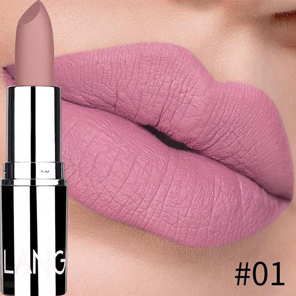 Silver matte lipstick with cream wax formula and 8 color options
