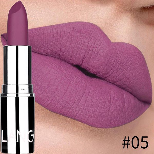 Silver matte lipstick with cream wax formula and 8 color options