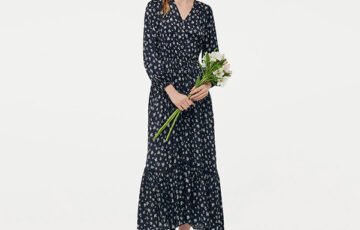 Floral Print Lantern Sleeve Maxi Dress (1)