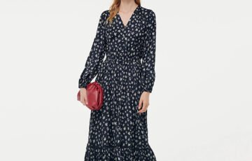 Floral Print Lantern Sleeve Maxi Dress (2)