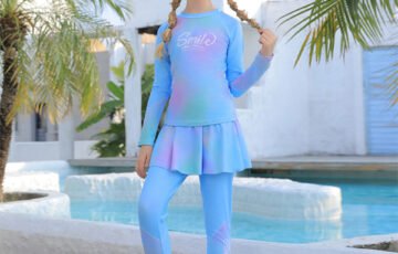 Kids Long-Sleeve Two-Piece Swim Set (1)
