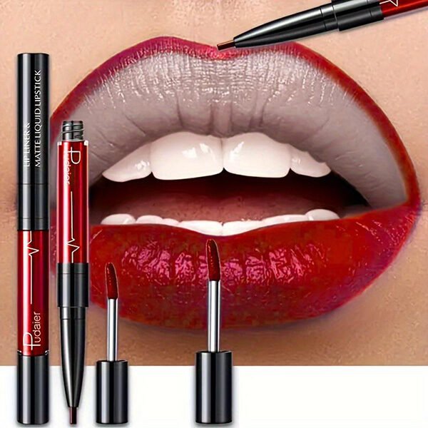 Pudaier 2-in-1 Matte Lip Gloss And Lip Liner