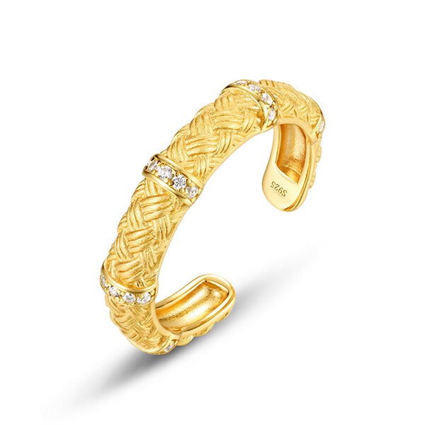 925 Silver Braided Open Ring