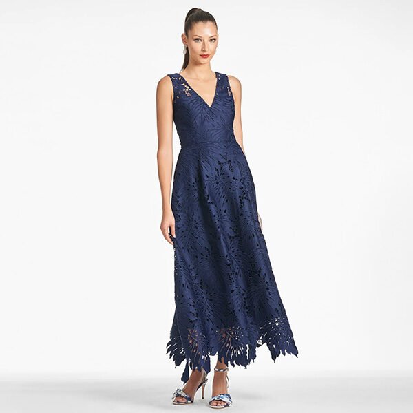 Miuccia Navy Lace Dress