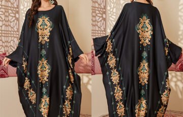 Women’s Mid-East Satin Printed Blouse (2)