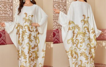 Women’s Mid-East Satin Printed Blouse (4)