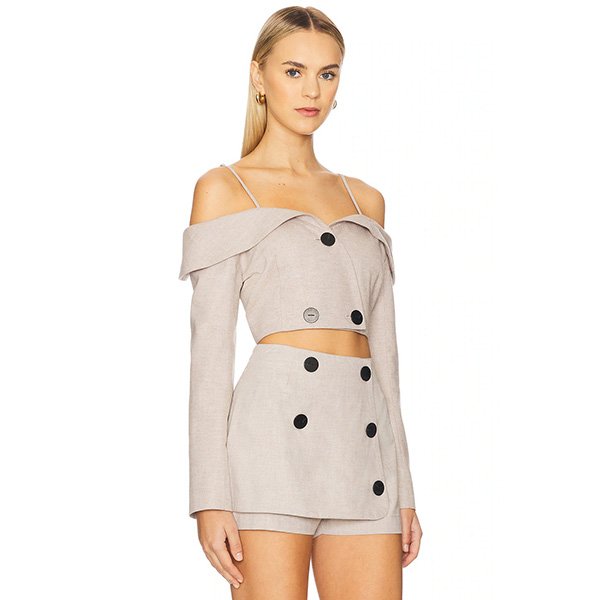Matthew Bruch Off-Shoulder Cropped Top 2 Matthew Bruch Off-Shoulder Cropped Top - Image 2