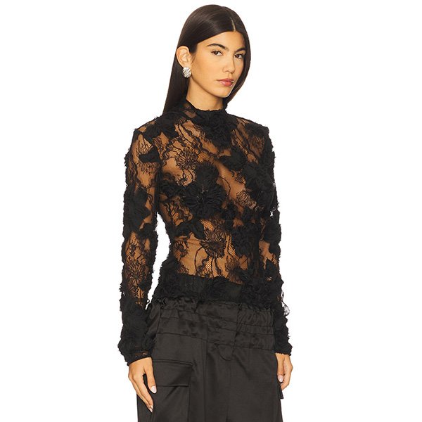 AKNVAS Freja Lace Top-Black 2 AKNVAS Freja Lace Top-Black - Image 2