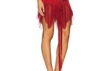 Metamorphosis Lace-Up Mini Skirt (4)