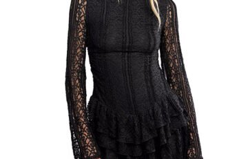Free People Tabby Lace Midi Dress in Black (1)