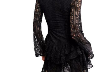 Free People Tabby Lace Midi Dress in Black (3)