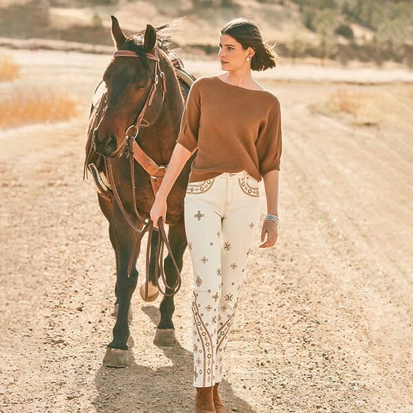 Sea Salt Slim Ankle Jeans-Embellished