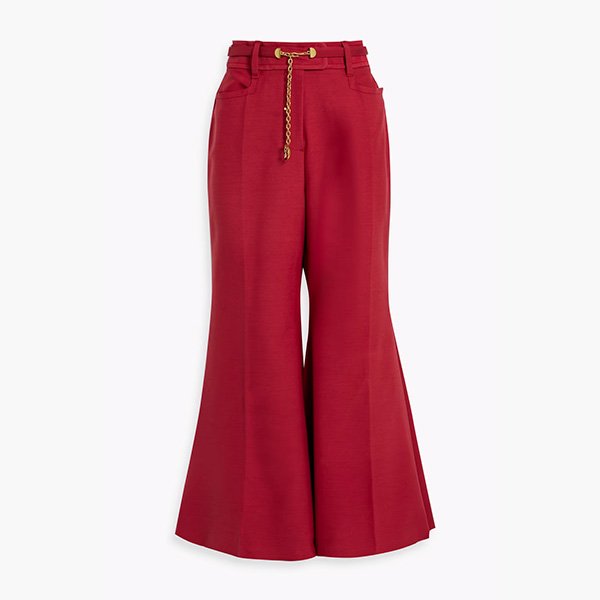 ZIMMERMANN Cropped Wool-Blend Flared Pants - Image 3