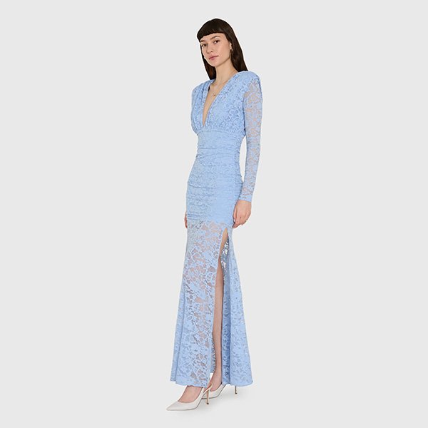 Eva Lace Gown Modern Bridal Baby Blue (3)