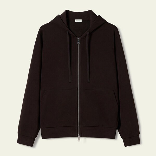 LILYSILK Premium Hoodie Espresso | Men's Zip Up
