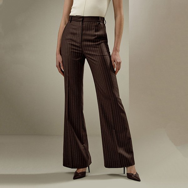 LILYSILK Pinstripe Pants High Rise Straight (3)