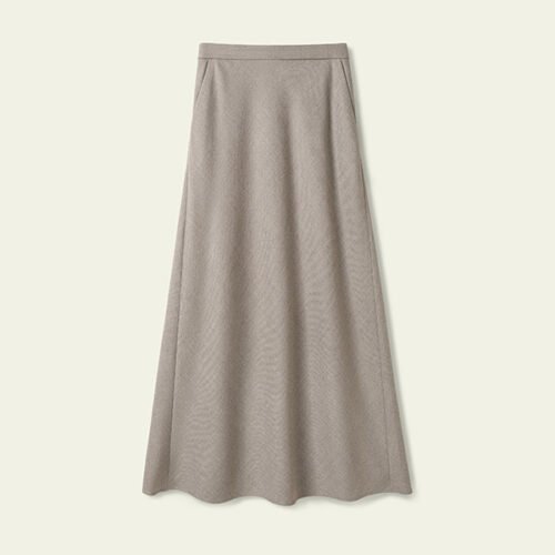 LILYSILK Silk Wool Skirt A-Line Midi Skirt (2)