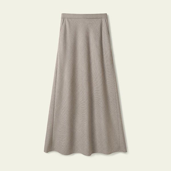 LILYSILK Silk Wool Skirt A-Line Midi Skirt (2)
