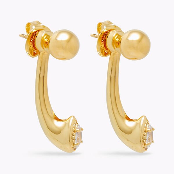 Luxurious Zimmermann Gold-Plated Crystal Earrings