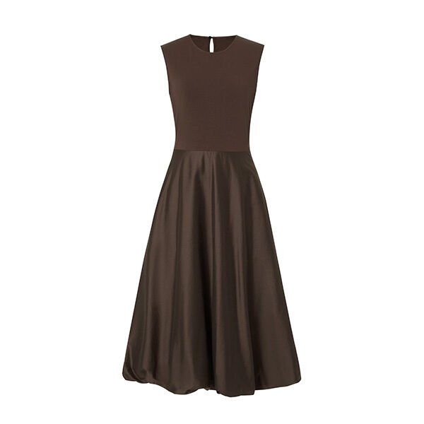 Goelia1995 Patchwork Maxi Dress Bubble Hem with Bag (3)