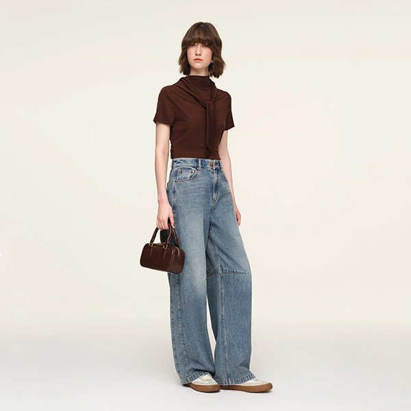 Goelia1995 Curved Jeans Adjustable Waist Modern Fit (1)