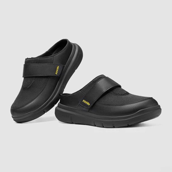 Men's Diabetic Slippers FitVille EasyTop V1 with wide toe box