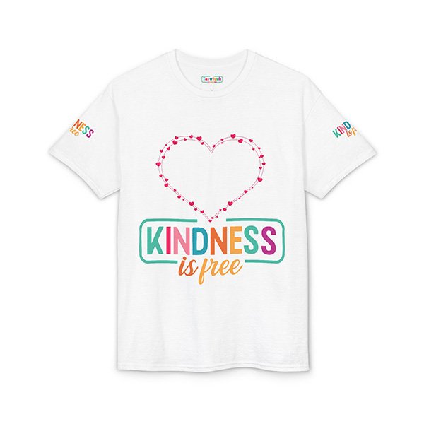 Kindness Is Free Heart Graphic T-Shirt