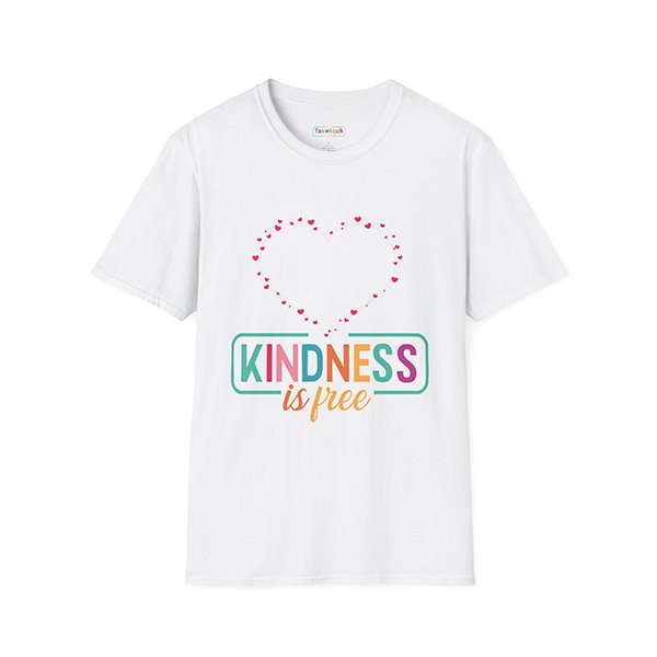 Kindness Is Free Tee | Heart Graphic | Cotton