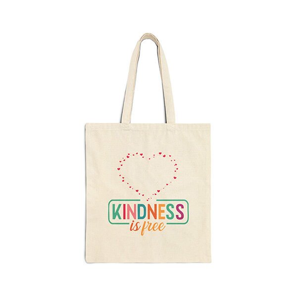 Kindness Is Free Tote | Canvas Bag | Heart
