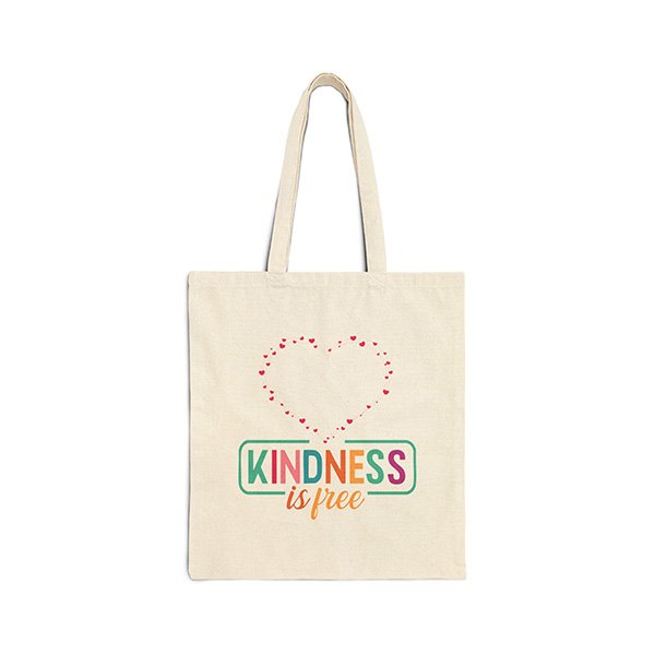 Kindness Is Free Tote | Canvas Bag | Heart