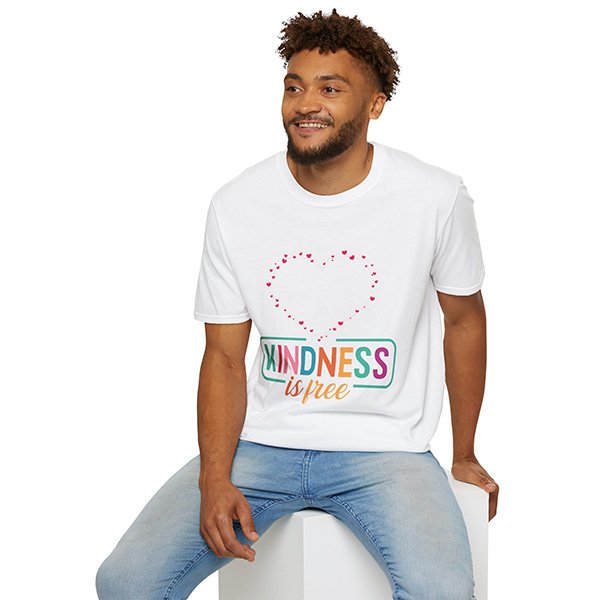 Kindness Is Free Tee | Heart Graphic | Cotton