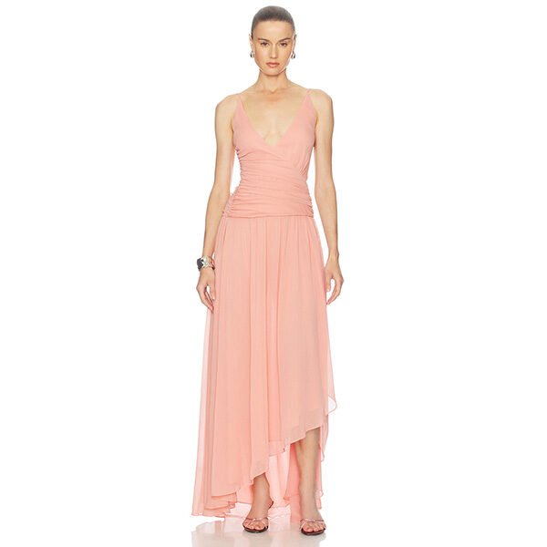 Peach Maxi Dress - Delilah Chiffon