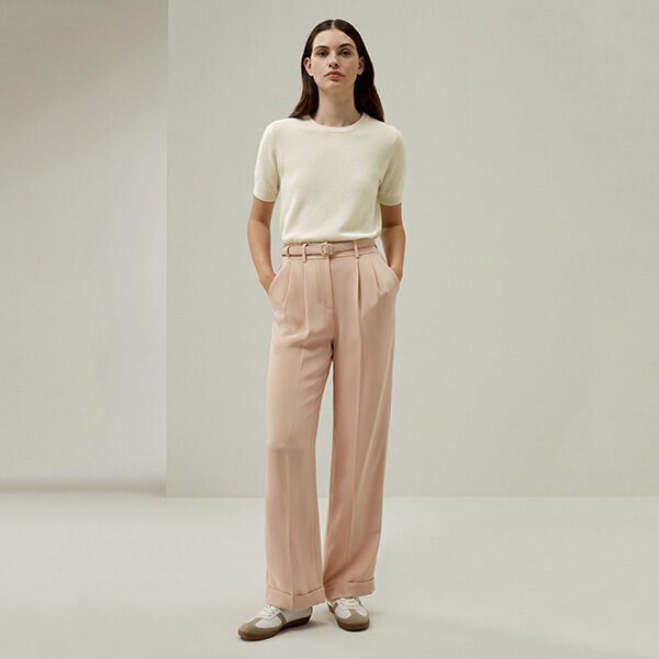 Silk Trousers - Straight-Leg Crêpe | LILYSILK