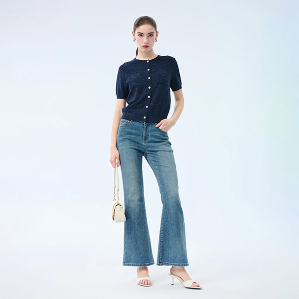 Goelia1995 Sequin Cardigan Lyocell Blend