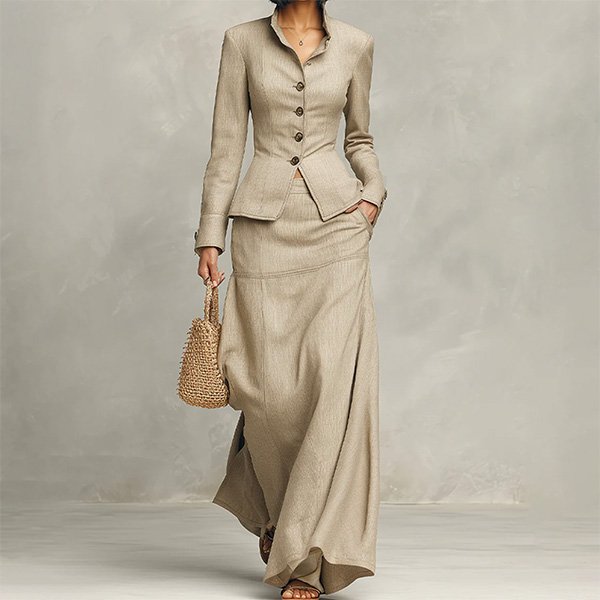 Urban Shirt Collar Jacket Button Front