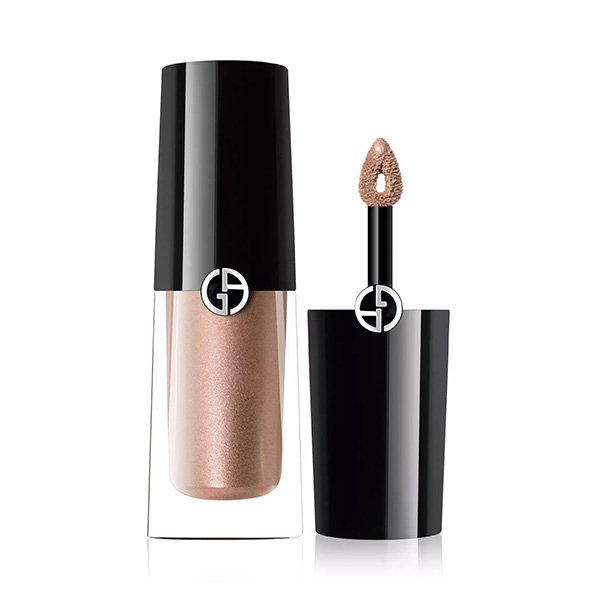 Cream Eyeshadow Armani Eye Tint 11S Bronze rose gold tube with precision applicator on white