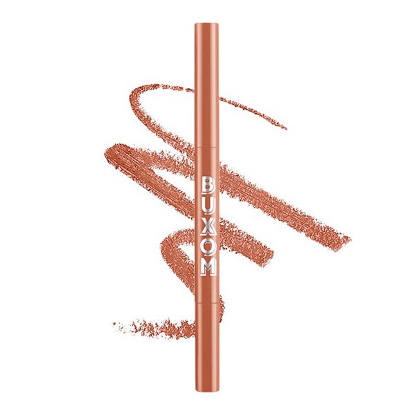 Lip Liner Buxom Power Line Smooth Spice terracotta pencil with swatch stroke