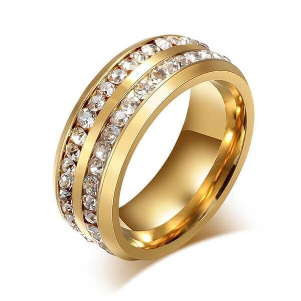Men's Wedding Band - Eternity Sapphire Gold | Italo